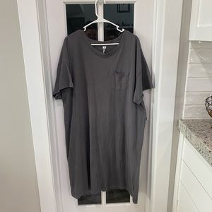 Gray T-shirt Dress Size XXL Tall